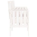 vidaXL Banc de jardin avec table 2 places blanc bois massif de pin