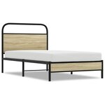 vidaXL Cadre de lit sans matelas 90x200cm chêne sonoma bois ingénierie