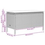 vidaXL Pouf de Jardin Gris et Gris foncé 80 x 38 x 45 cm Rotin PE