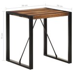 vidaXL Table à manger 70x70x75 cm Bois d'acacia massif