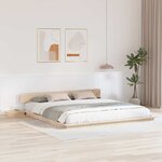 vidaXL Cadre de lit Marron 180 x 200 cm bois
