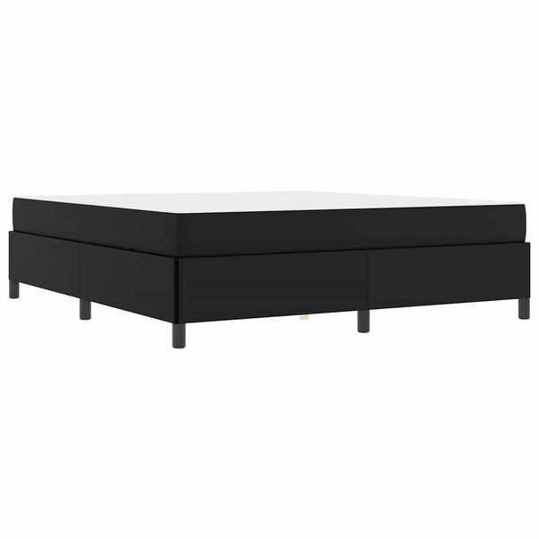 vidaXL Cadre de lit avec matelas Noir 180 x 200 cm tissu
