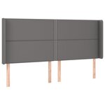 vidaXL Sommier à lattes de lit matelas LED Gris 200x200 cm Similicuir