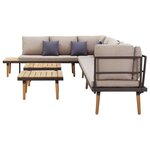 vidaXL Salon de jardin à 8 places avec coussins Bois d'acacia solide