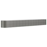 vidaXL Lit surélevé de jardin Acier enduit de poudre 620x80x68 cm gris