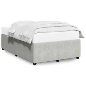 vidaXL Cadre de lit sans matelas gris clair 120x190 cm velours