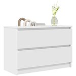 vidaXL Meuble TV blanc 80x35x54 cm bois d'ingénierie