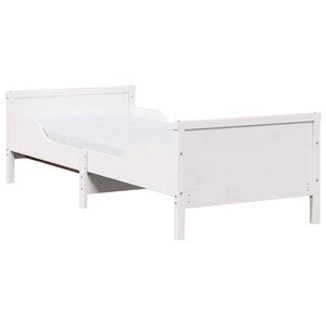 vidaXL Cadre de lit avec matelas extensible Blanc 80 x 200 cm