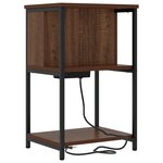 vidaXL Cabinet de chevet 2 Pièces Chêne marron 38 x 31 x 61 cm