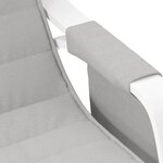 vidaXL Chaise à bascule Gris clair Tissu