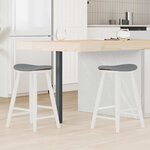 vidaXL Chaises de salle à manger 2 Pièces Blanc 46 x 37 x 63 cm