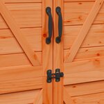 vidaXL Abri de jardin Marron 106 x 56 x 176 5 cm Bois de Sapin Massif
