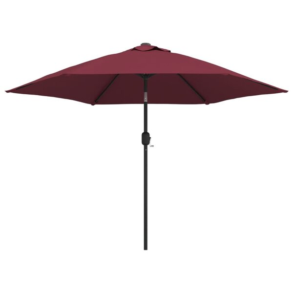 vidaXL Parasol d'extérieur avec mât métallique Bordeaux 300 cm