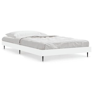 vidaXL Cadre de lit sans matelas blanc 90x190 cm bois d'ingénierie