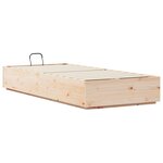 vidaXL Cadre de lit ottoman Naturel 75 x 190 cm Pin massif