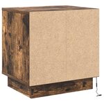 vidaXL Cabinet de chevet avec 2 Pièces Chêne fumé 44 x 34 5 x 45 cm