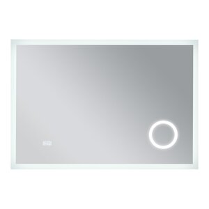 Miroir décoration moderne design LED Scafa pour salle de bain avec loupe 3 fois 70 x 100 cm blanc 03_0010171