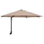 vidaXL Parasol de jardin Taupe 248 x 248 x 148 cm Polyester et Acier