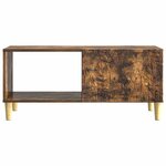 vidaXL Table basse Chêne fumé 90 x 50 x 40 cm Bois d'ingénierie