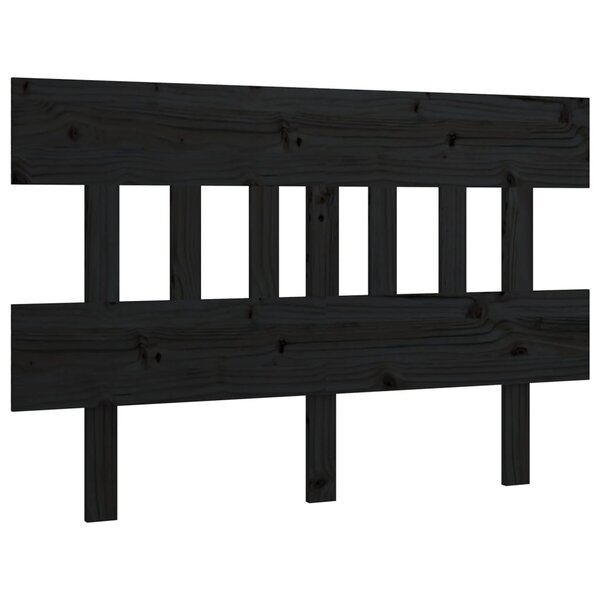 vidaXL Tête de lit Noir 153 5x3x81 cm Bois massif de pin