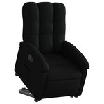 vidaXL Fauteuil inclinable électrique noir tissu