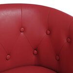 vidaXL Chaise cabriolet avec repose-pied rouge bordeaux similicuir