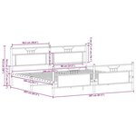 vidaXL Cadre de lit en métal sans matelas chêne sonoma 200x200 cm