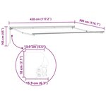 vidaXL Cadre de auvent Anthracite 4 5 × 3 m