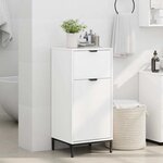 vidaXL Cabinet de salle de bain Blanc brillant 39 5 x 36 x 88 cm