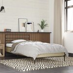 vidaXL Cadre de lit chêne sonoma 90x190 cm bois d'ingénierie et métal