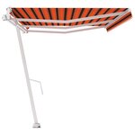 vidaXL Auvent automatique sur pied 600x300 cm Orange/marron