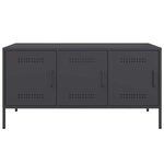 vidaXL Meuble TV noir 100 5x39x50 5 cm acier