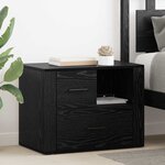 vidaXL Cabinet de chevet Chêne noir 60 x 36 x 45 cm Bois d'ingénierie