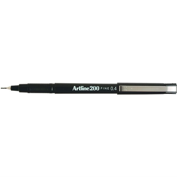 Stylo Feutre 200 Permanent Indélébile Pointe 0 4 mm Noir ARTLINE