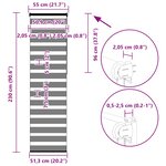 vidaXL Store zèbre gris clair largeur du tissu 50 9 cm polyester