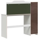vidaXL Bureau tableau noir Blanc 120 x 45 x 118.5 cm Bois d'ingénierie