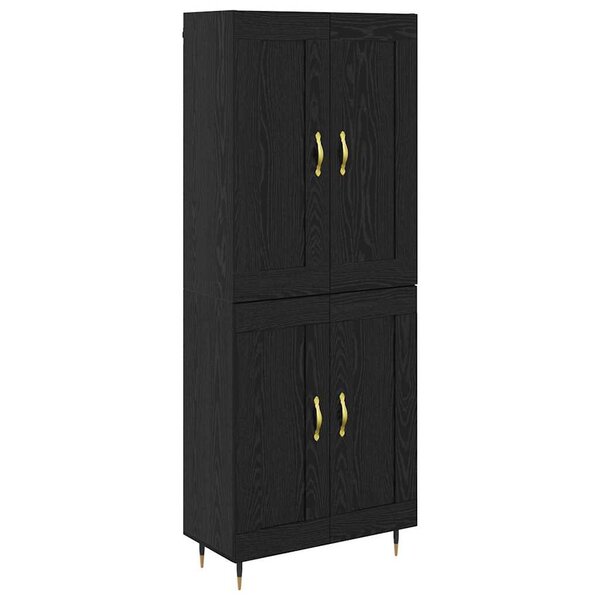 vidaXL Haut Armoire Chêne noir 69 5 x 34 x 180 cm Bois d'ingénierie