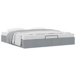 VidaXL Cadre de lit ottoman sans matelas gris clair 180x200 cm tissu