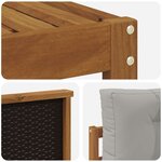 vidaXL Ensemble de canapés d'extérieur 8 Pièces Naturel et gris clair
