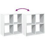 vidaXL Étagère séparatrice de pièce blanc 69 5x29x69 5 cm