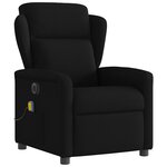 vidaXL Fauteuil de massage inclinable électrique Noir Tissu