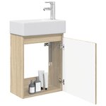 vidaXL Meuble de salle de bain avec robinet Chêne Sonoma