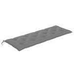 vidaXL Banc de jardin empilable et coussin 159 cm Bois de teck massif