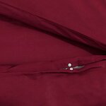 vidaXL Ensemble de housse de couette Bordeaux 225x220 cm Microfibre