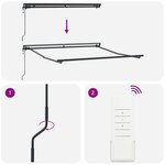 vidaXL Auvent Électrique Anthracite 3 x 2 5 m Aluminium
