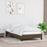 vidaXL Cadre de lit Marron foncé 80x200 cm Tissu