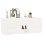 vidaXL Armoires murales 2 Pièces Blanc 80x30x30 cm Bois de pin massif