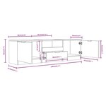 vidaXL Meuble TV Chêne marron 140x35x40 cm Bois d'ingénierie