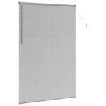 vidaXL Store de Fenêtre avec des rideaux Manuel Argent Aluminium