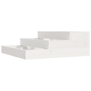 vidaXL Jardinière Blanc 78x78x27 cm Bois massif de pin